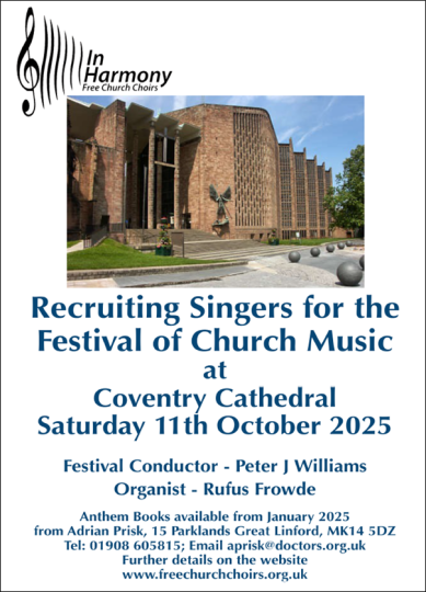 Recruiting singers for Festival of Church Music