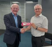 Ron Kenyon with Synod Moderator the Revd Geoffrey Clarke